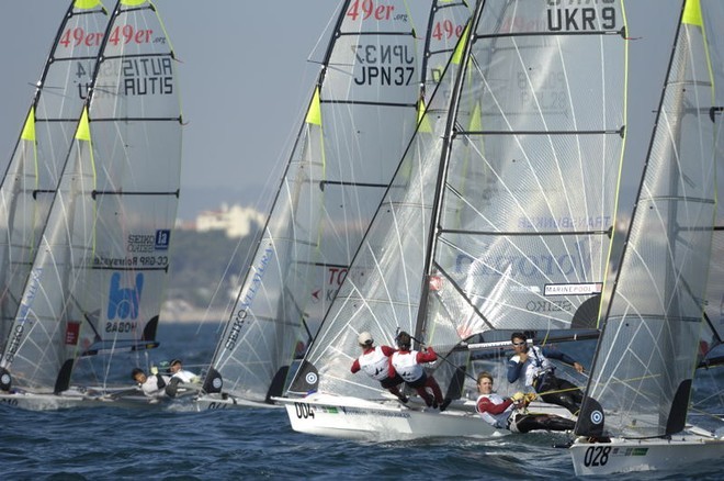 Ukranians blitz port tack start from midline - ISAF Worlds 2007 © Steve Arkley http://www.sailshots.co.uk